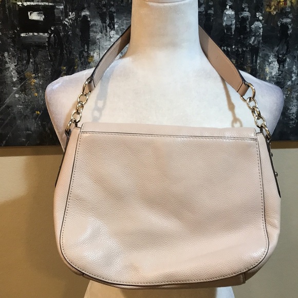 Kate Spade Cream Pebble Leather Pre-Owned Shoulder Bag w/Chainlink Detailing - Picture 3 of 16